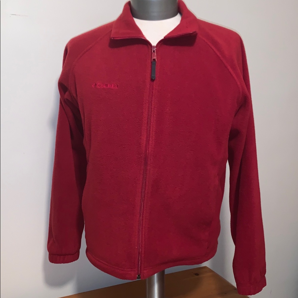 Columbia Burgundy Fleece Jacket